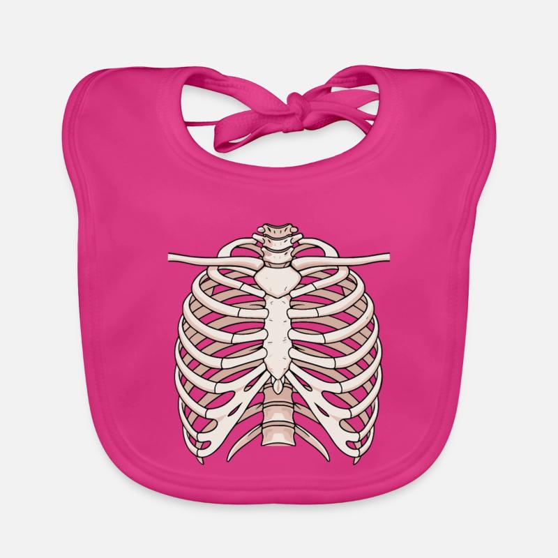 Anatomical sternum and rib structure Organic Baby Bibs
