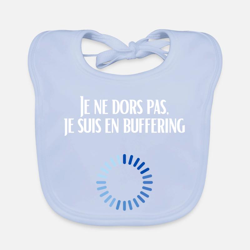 I'm not sleeping, I'm buffering Organic Baby Bibs