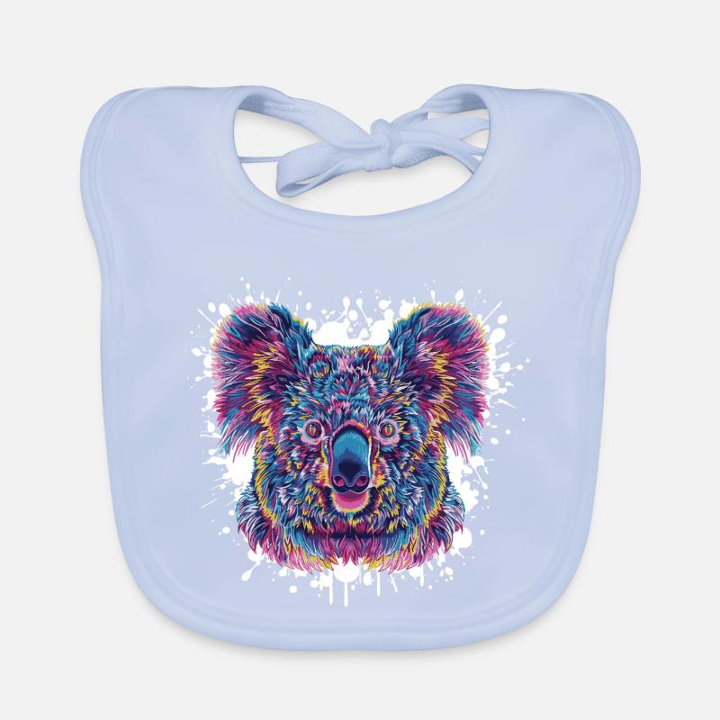 Koala Farbklecks Baby Bio-Lätzchen
