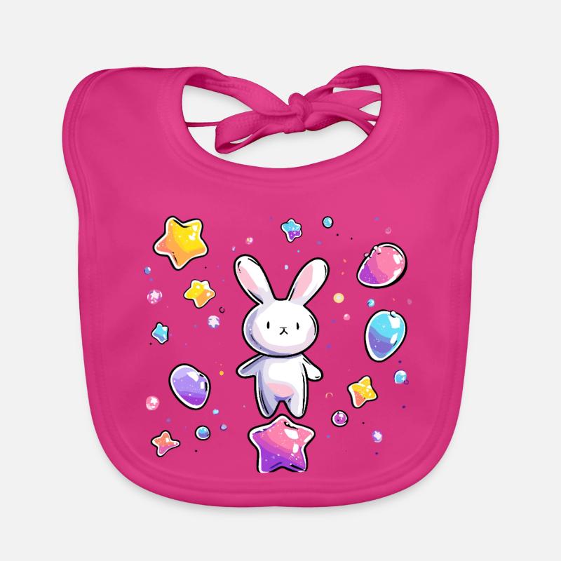 Pastell Bunny Sternenflug Baby Bio-Lätzchen