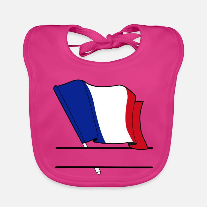 Espace de noms du drapeau français Bavoir bio Bébé