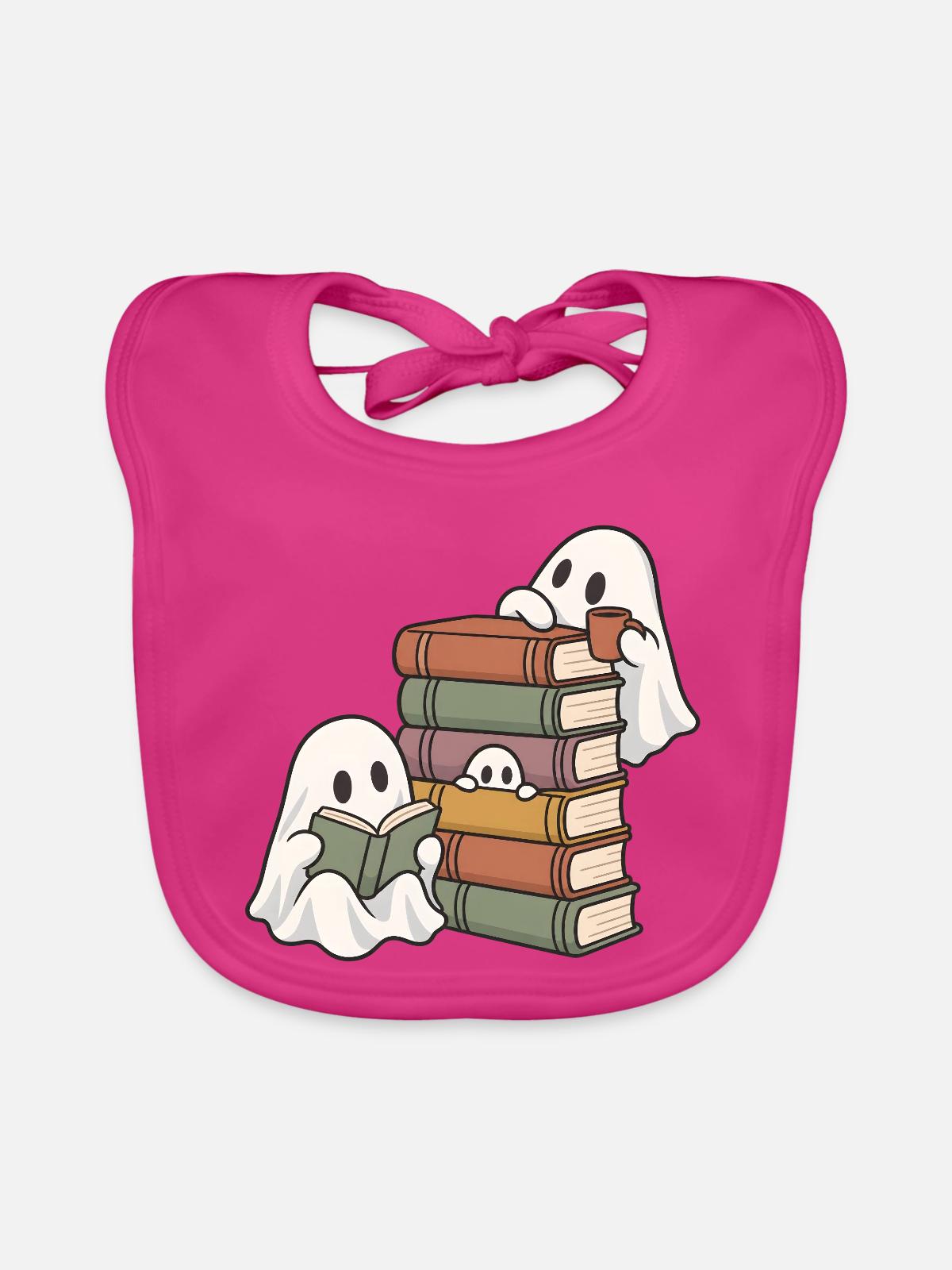 Büchergeister - Baby Bio-Lätzchen - Fuchsia - Vorne