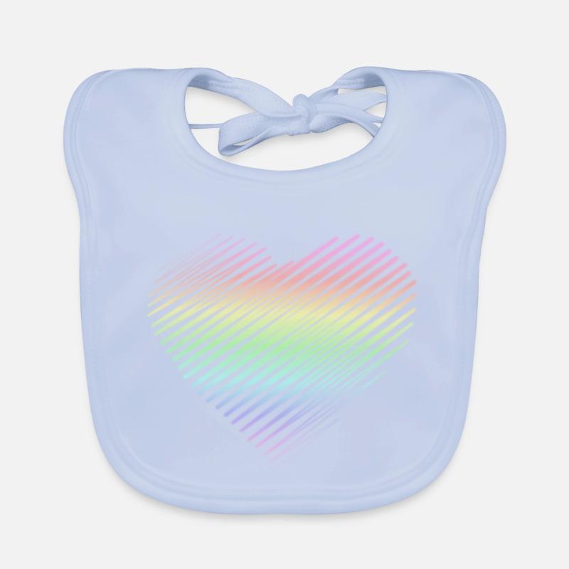 Regenbogenherz Baby Bio-Lätzchen