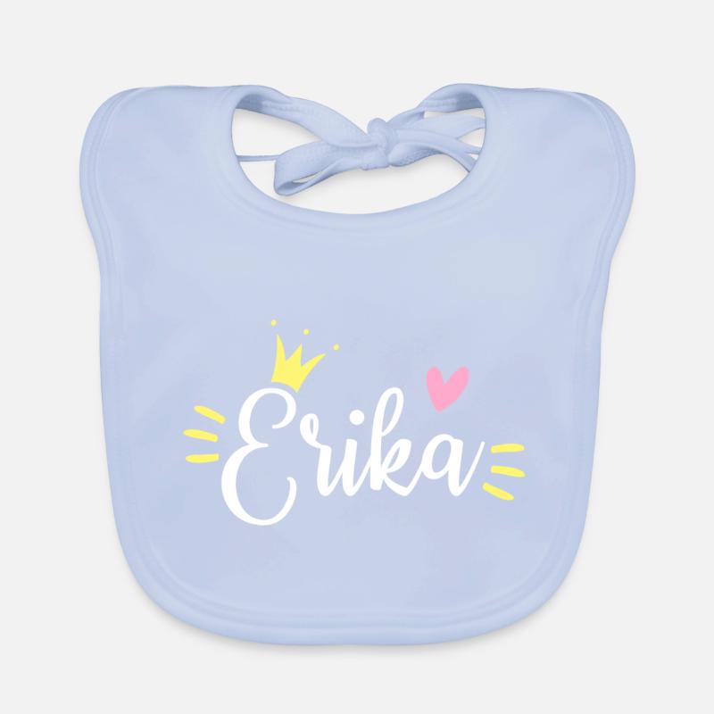 Erika Name Krone Baby Bio-Lätzchen