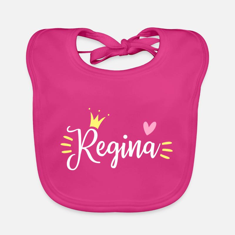 Regina Name Crown Organic Baby Bibs