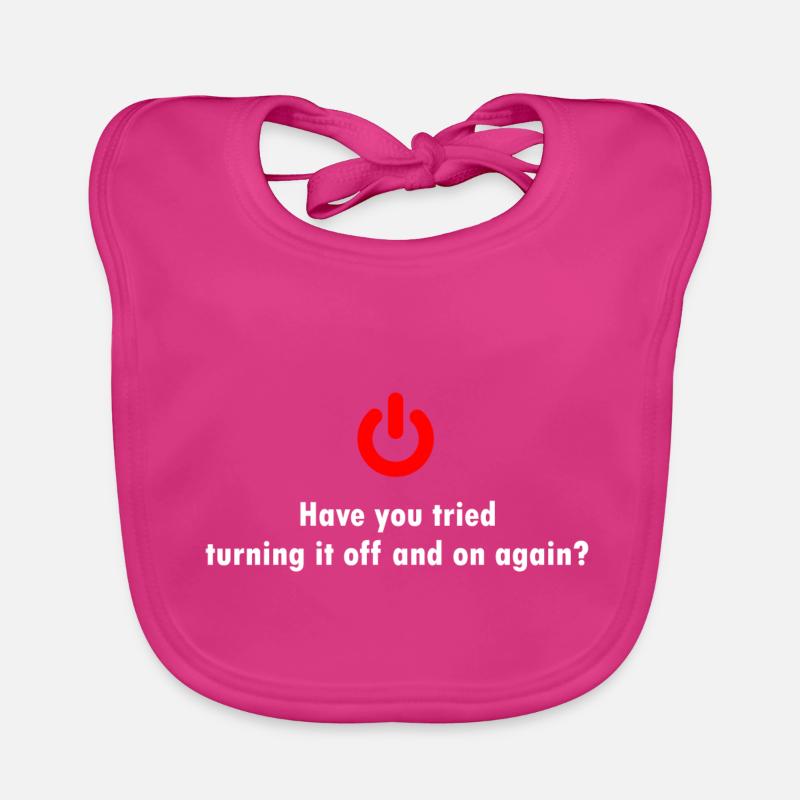 Support technique It Technicien Technique Cadeau - Bavoir bio Bébé - fuchsia