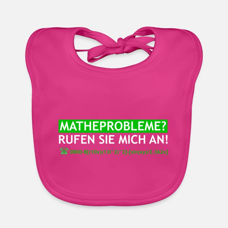 Math Math Math Teacher Cadeau Algèbre - Bavoir bio Bébé - fuchsia