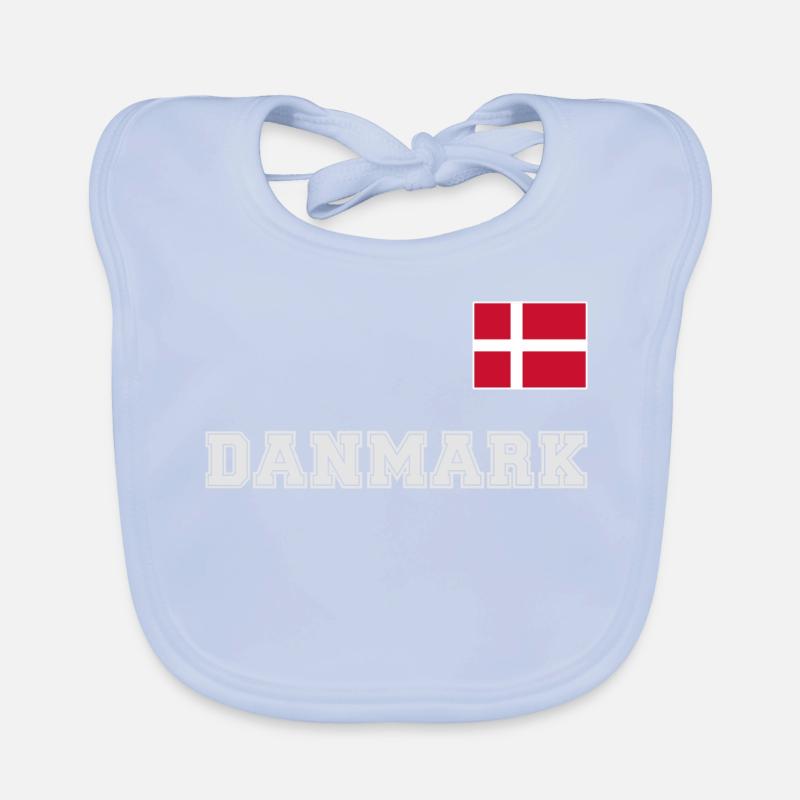 Look maillot du Danemark – DANMARK avec drapeau Bavoir bio Bébé