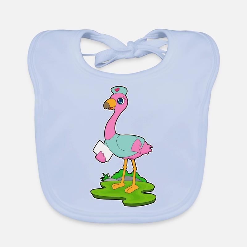 Flamingo Krankenschwester Baby Bio-Lätzchen