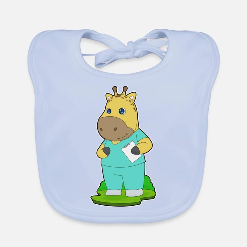 Giraffe Krankenschwester Baby Bio-Lätzchen