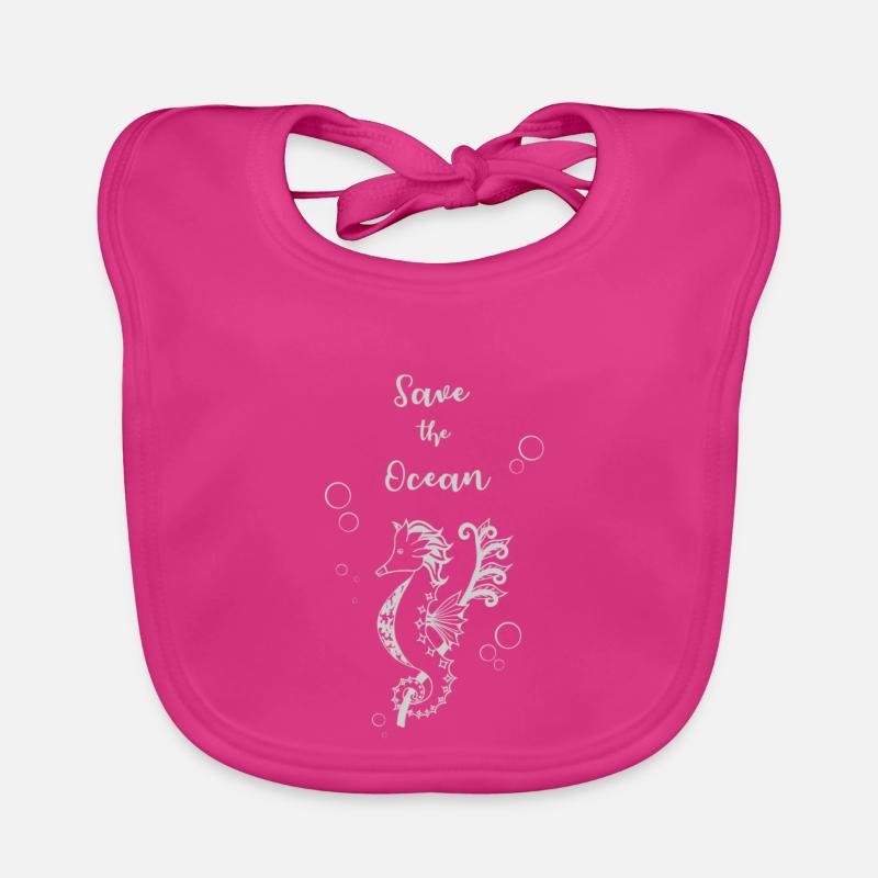 Save the Ocean Seahorses Organic Baby Bibs