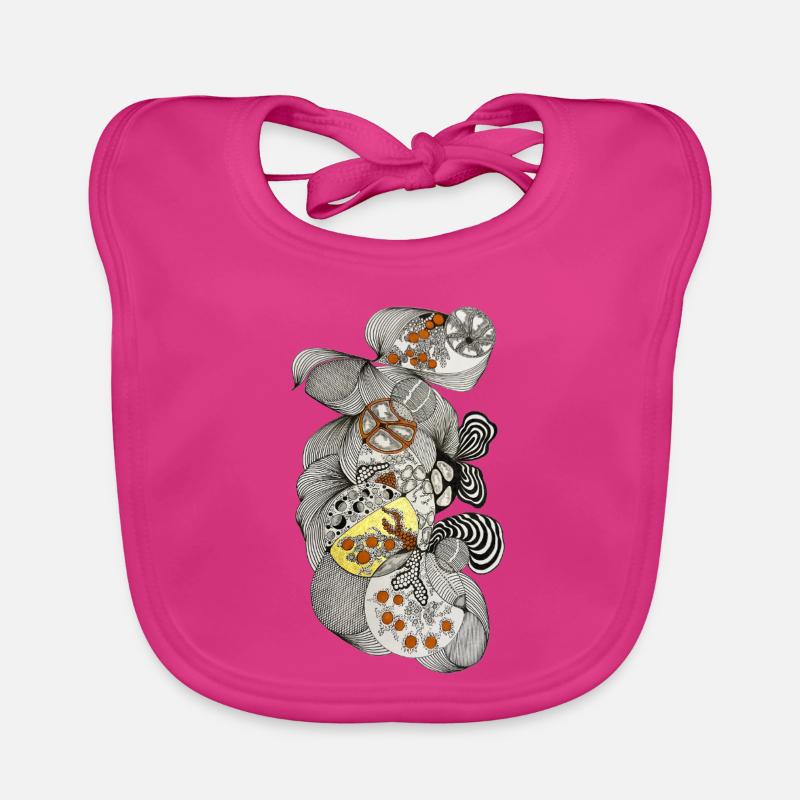 Organic Ornament Pattern Organic Baby Bibs