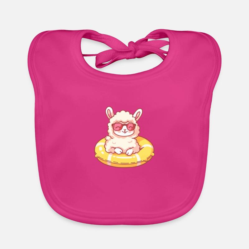 Alpaca Llama Comic Cool Organic Baby Bibs