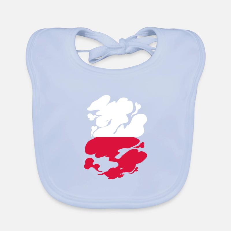 Drapeau de Pologne utilisé Look Polska Drapeau polonais Bavoir bio Bébé