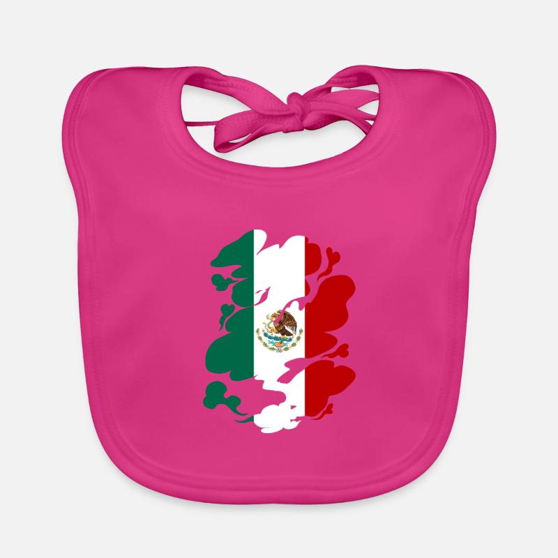 Mexique Drapeau Mexicain Drapeau Mexique Amérique du Sud Bavoir bio Bébé