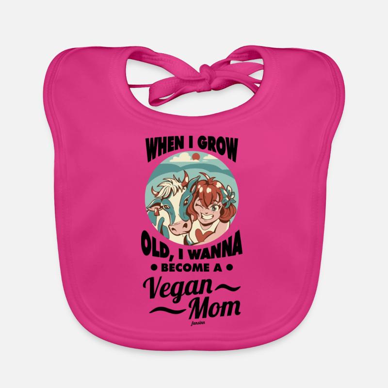 Mädchen wird Veganerin Baby Bio-Lätzchen