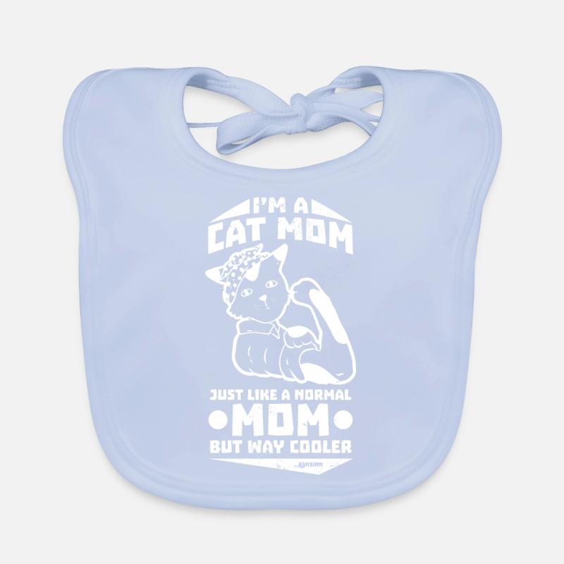 meilleur chat maman chat dame propriétaire de chat Geschen Bavoir bio Bébé