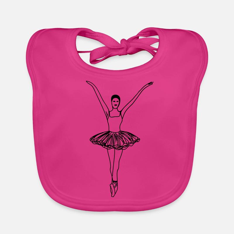 Ballerine - Bavoir bio Bébé - fuchsia