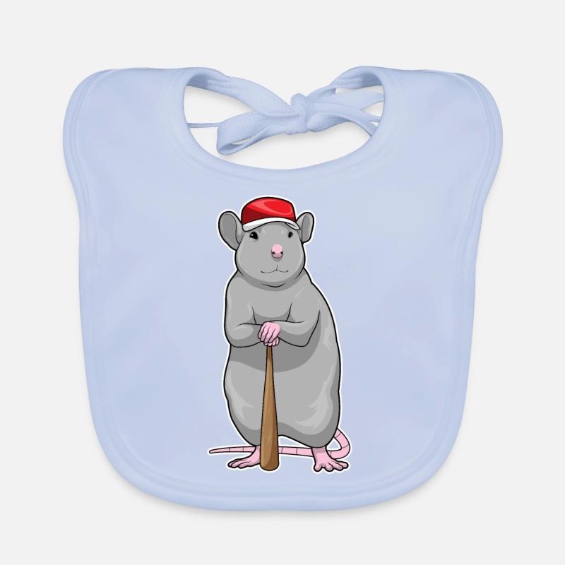 Rat Baseball Battes Bavoir bio Bébé