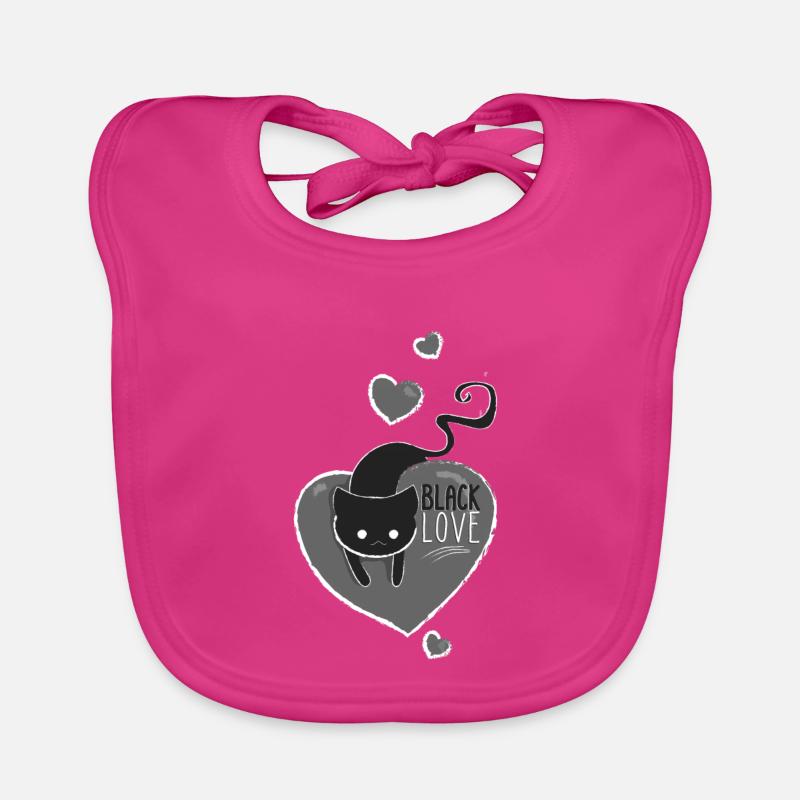 Black Love Gothic Cat Baby Bio-Lätzchen