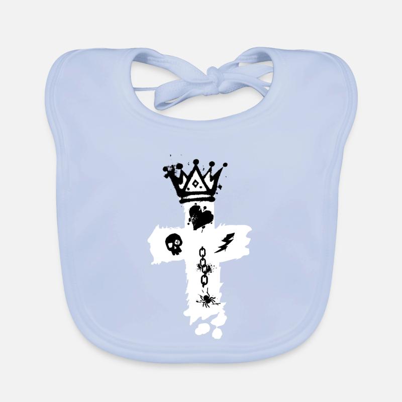 Style de rue graphique avec des éléments gothiques Bavoir bio Bébé