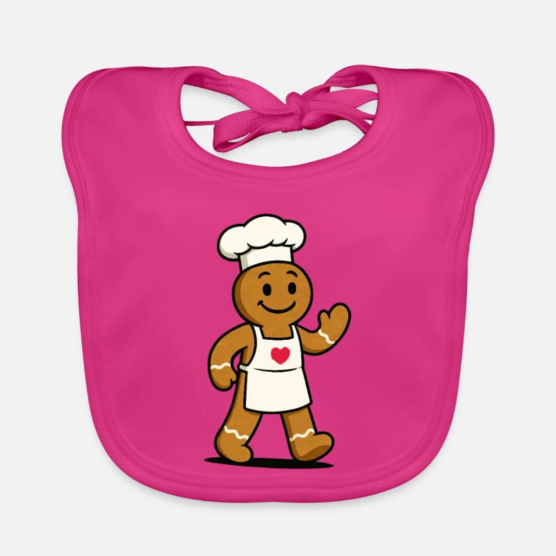 Gingerbread Cook Organic Baby Bibs