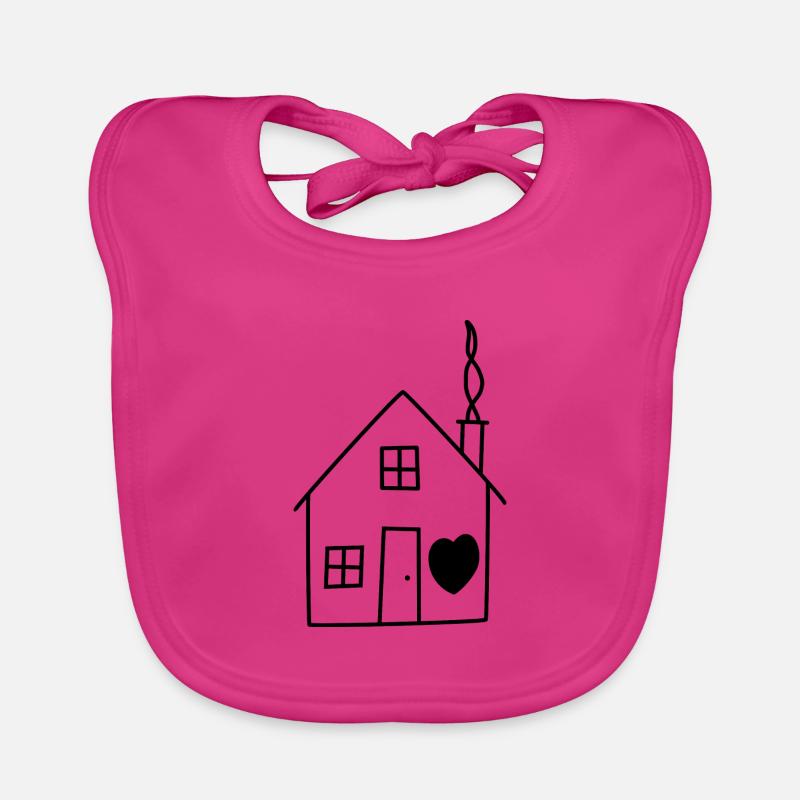 Maison maison amour Bavoir bio Bébé