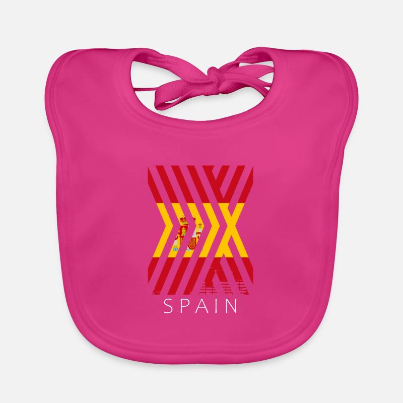 Drapeau d'Espagne Drapeau espagnol vintage Look usé Bavoir bio Bébé