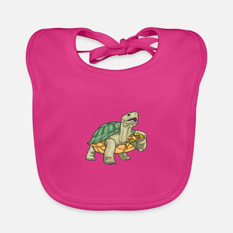 Turtle Pizza Organic Baby Bibs
