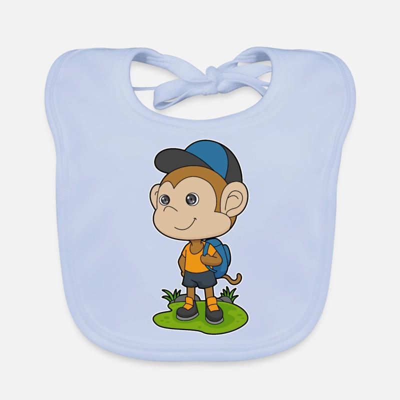 Casquette de sac à dos de singe Bavoir bio Bébé