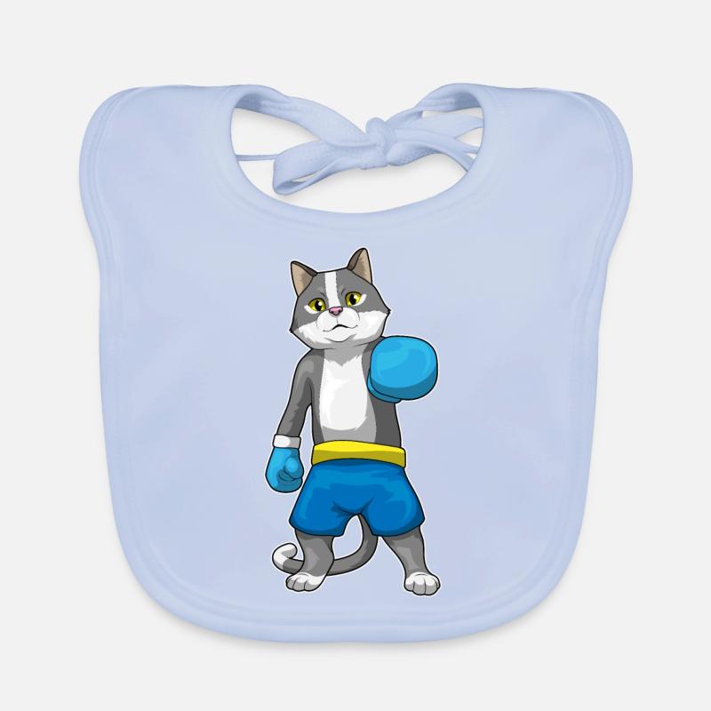 Katze Boxer Boxhandschuhe Boxen Baby Bio-Lätzchen