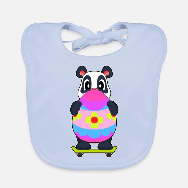 Panda Easter Skateboard Bavoir bio Bébé