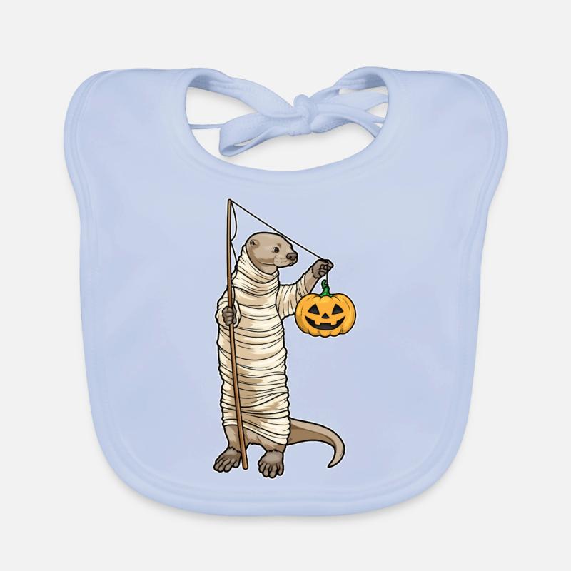 Pêche à la loutre d’Halloween Bavoir bio Bébé