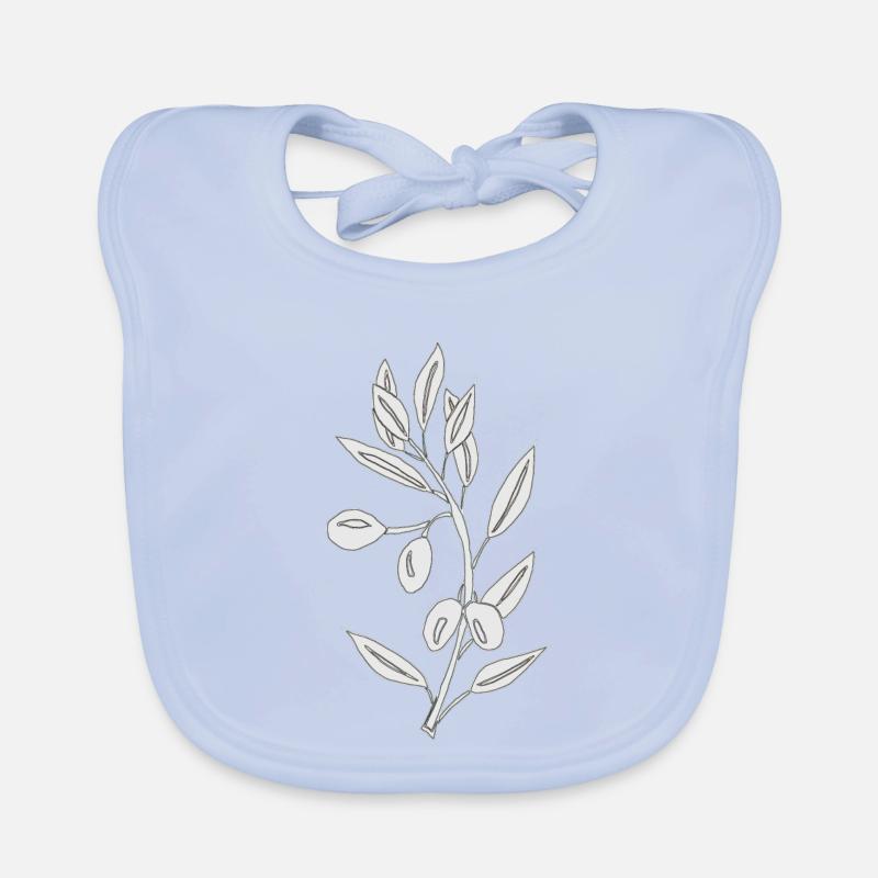 olive grau Baby Bio-Lätzchen