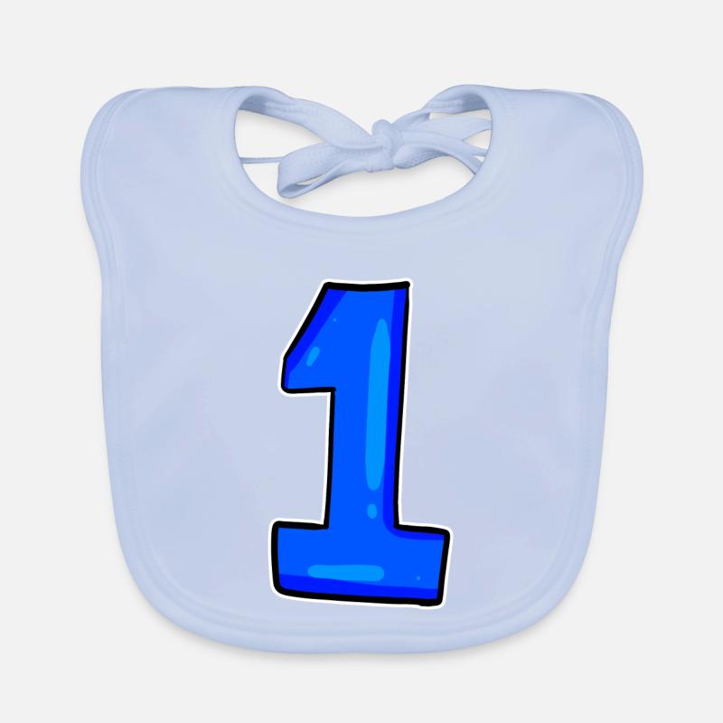 1 blue Organic Baby Bibs