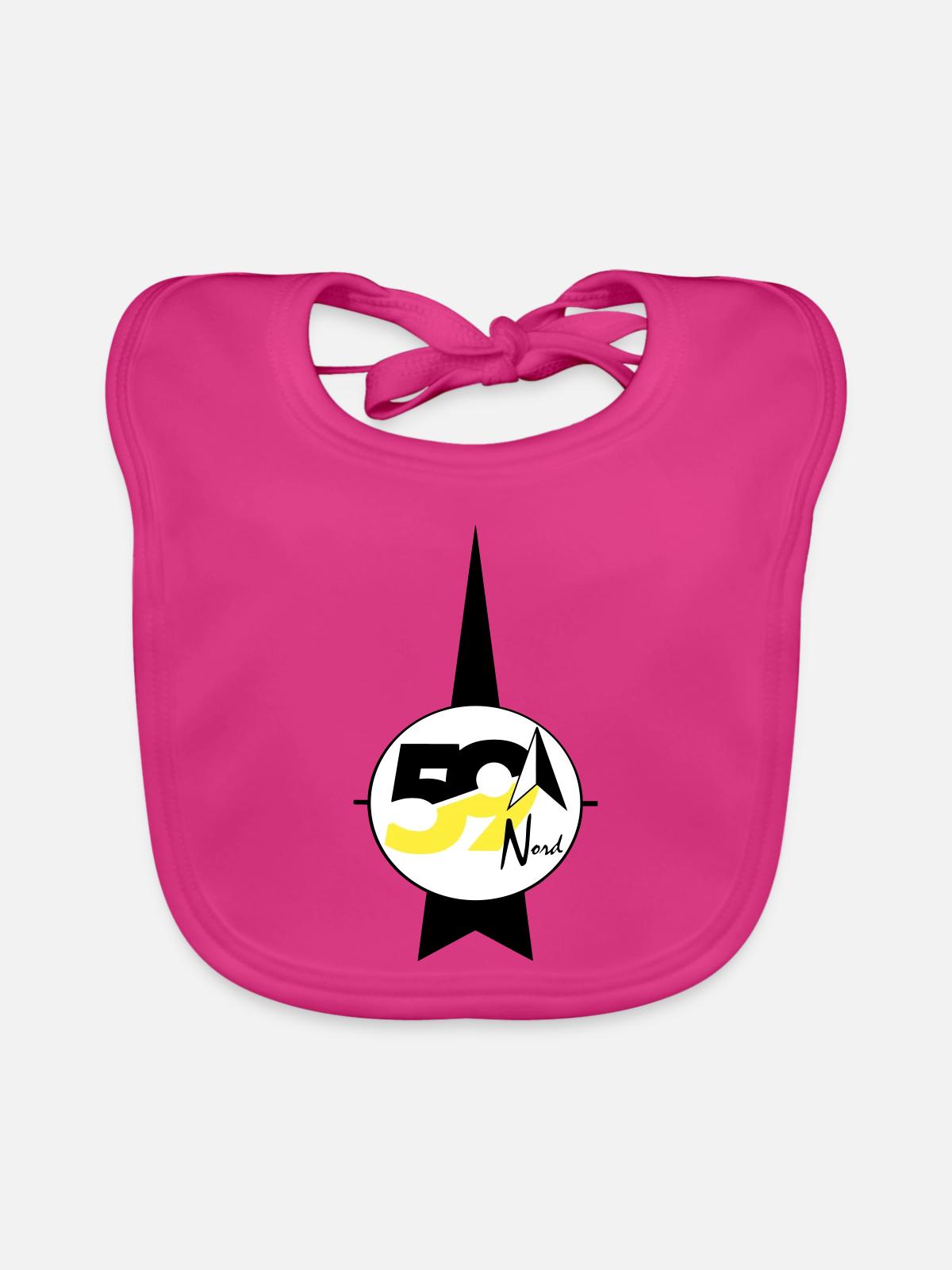 59 Nord-Logo - Baby Bio-Lätzchen - Fuchsia - Vorne
