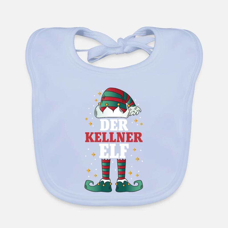 Weihnachten Der Kellner Elf Baby Bio-Lätzchen