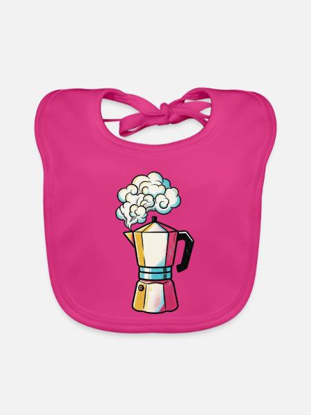 Moka Rainbow Pop Art - Baby Bio-Lätzchen - Fuchsia