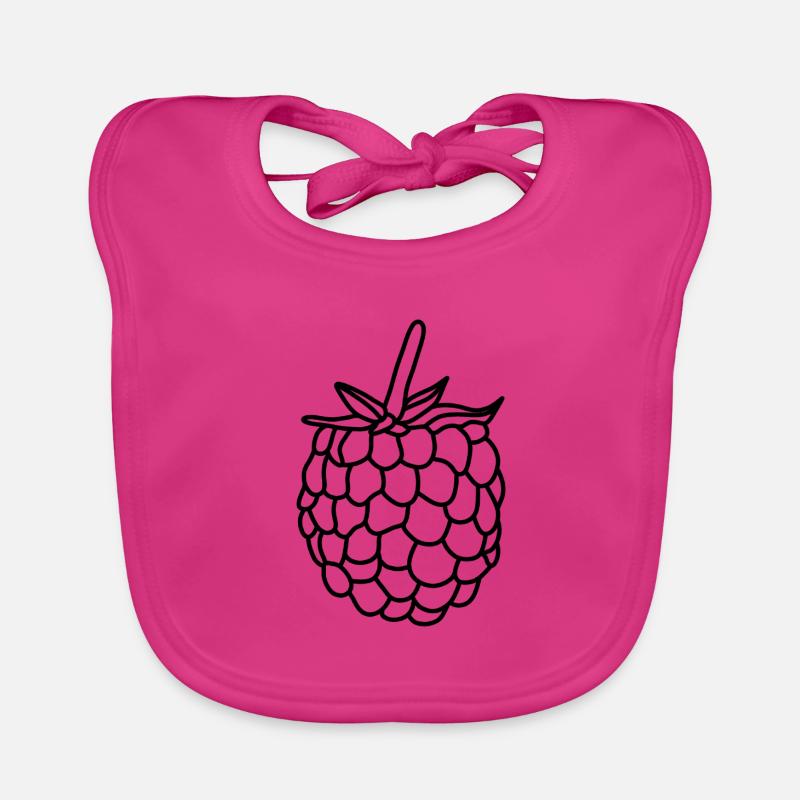 Himbeere Beere Vitamine - Baby Bio-Lätzchen - Fuchsia
