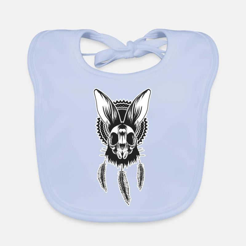 Bunny Skull Organic Baby Bibs