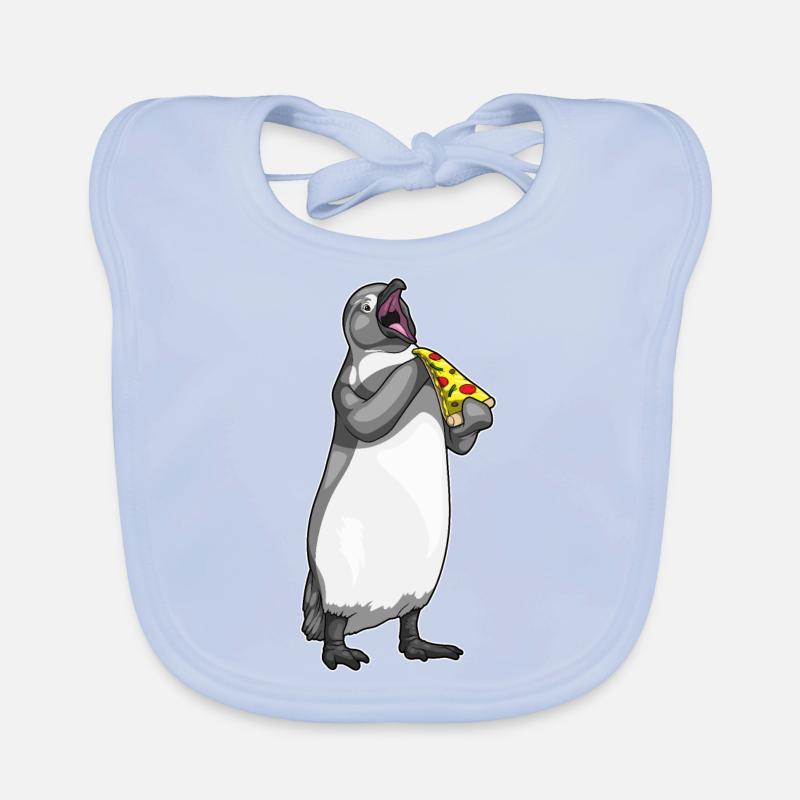 Pinguin Pizza Baby Bio-Lätzchen