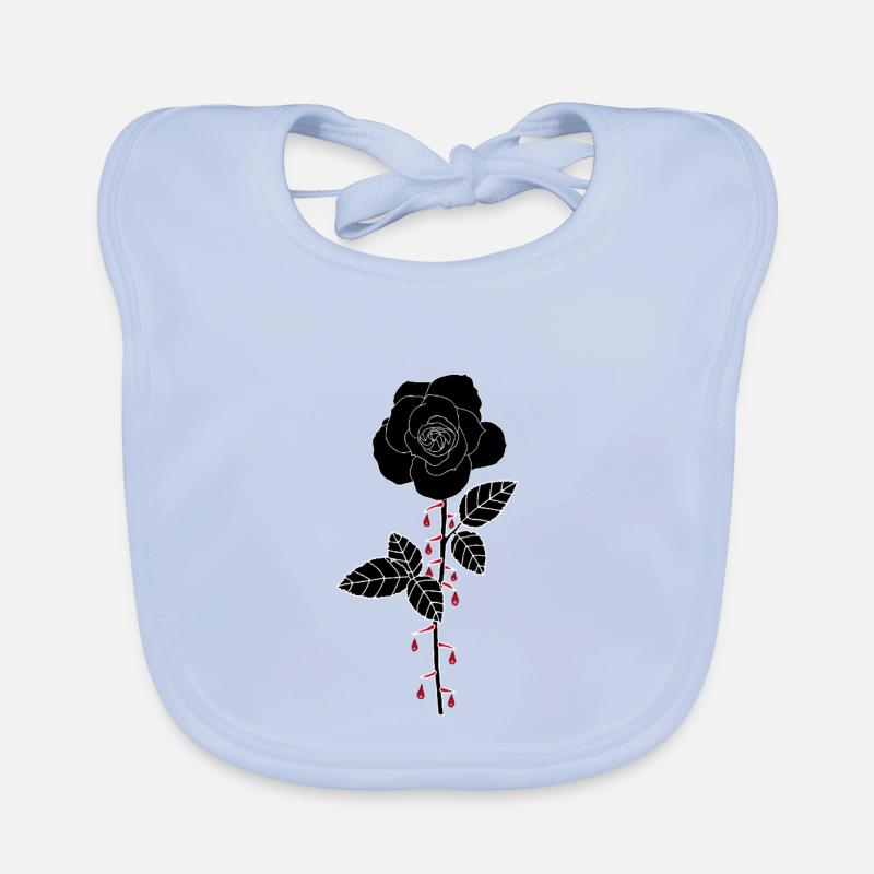 Blutige Rose Baby Bio-Lätzchen