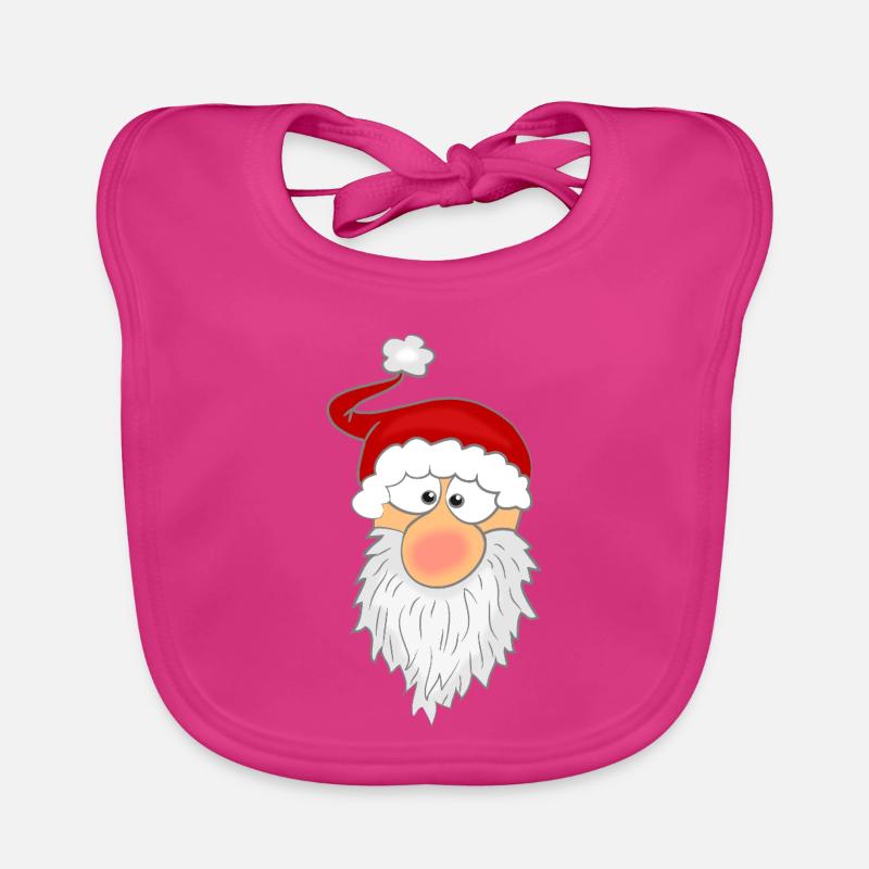 Visage du Père Noël Bavoir bio Bébé