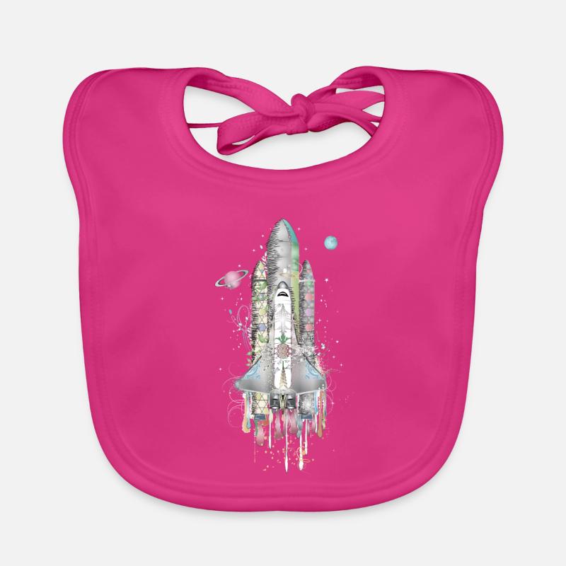 Navette spatiale imaginative - Design artistique Bavoir bio Bébé