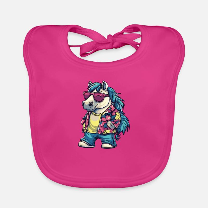 Horse Comic Holiday Organic Baby Bibs