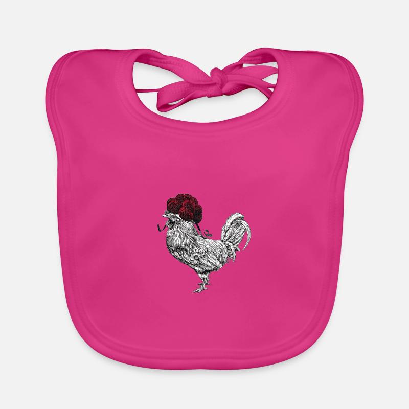 🐓 Fier coq avec Bollenhut 🐓 Bavoir bio Bébé