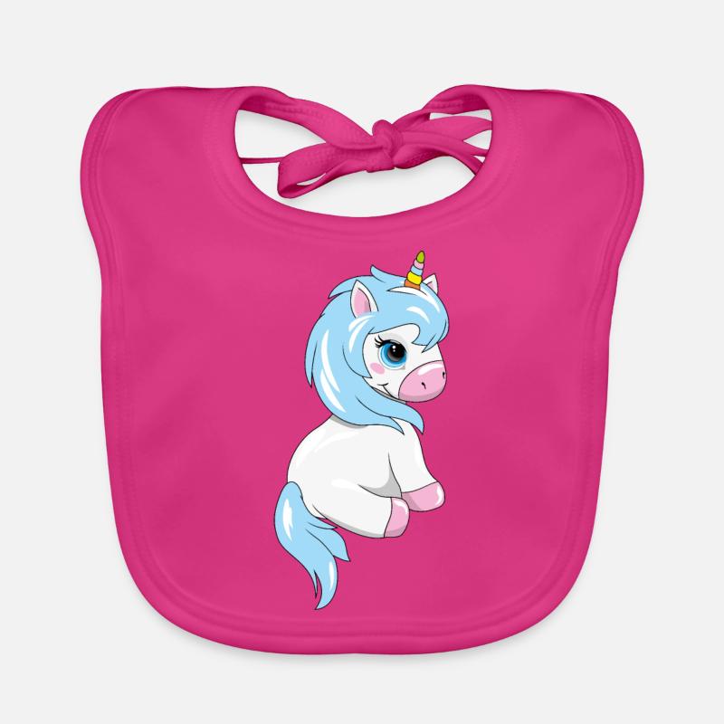Timide mignon bébé licorne Bavoir bio Bébé
