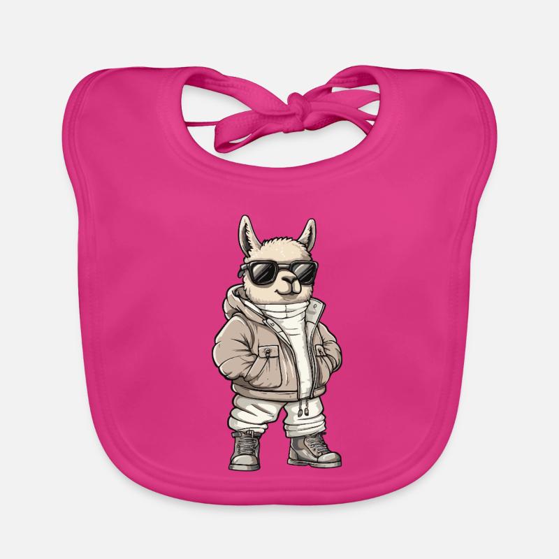 Alpaca Llama Cool Winter Organic Baby Bibs