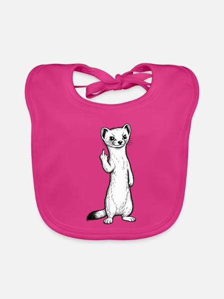 Hermelinfinger-Brittany - Baby Bio-Lätzchen - Fuchsia