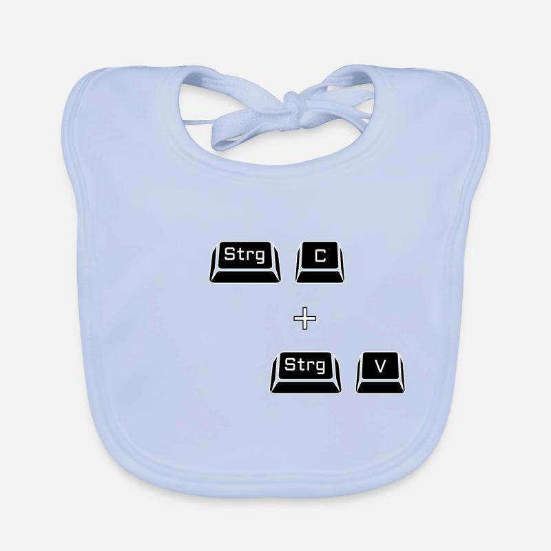 Strg c Strg v Tastatur Computer Copy Geschenk Baby Bio-Lätzchen